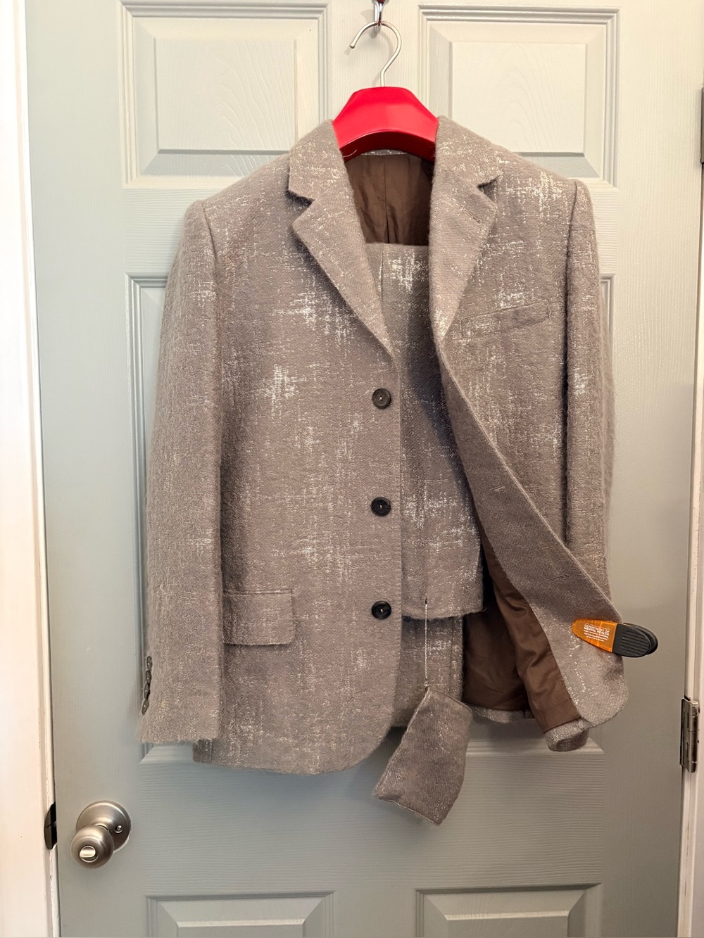 VINTAGE Archival Jean Paul Gaultier Metallic Mohair Silk Suit Set